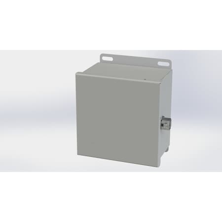 Saginaw Control & Engineering Screw Clamps Electrical Enclosures, 6.13 in H, 4 in D, 6 in W, NEMA 3R, 4, 12, 13, Carbon Steel SCE-606CHNF